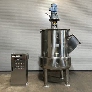 2016 STAINLESS 530 GALLON ICE BREAKER / CHOPPER MIX TANK FOR FROZEN JUICE CONCENTRATE BLOCKS, WITH CONTROL PANEL