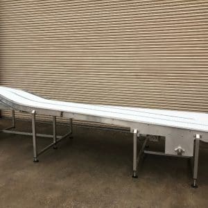 Conveyor 28in x 20’ Long SS Food Conveyor with 24in x 20’ Long SS Incline Food Conveyor