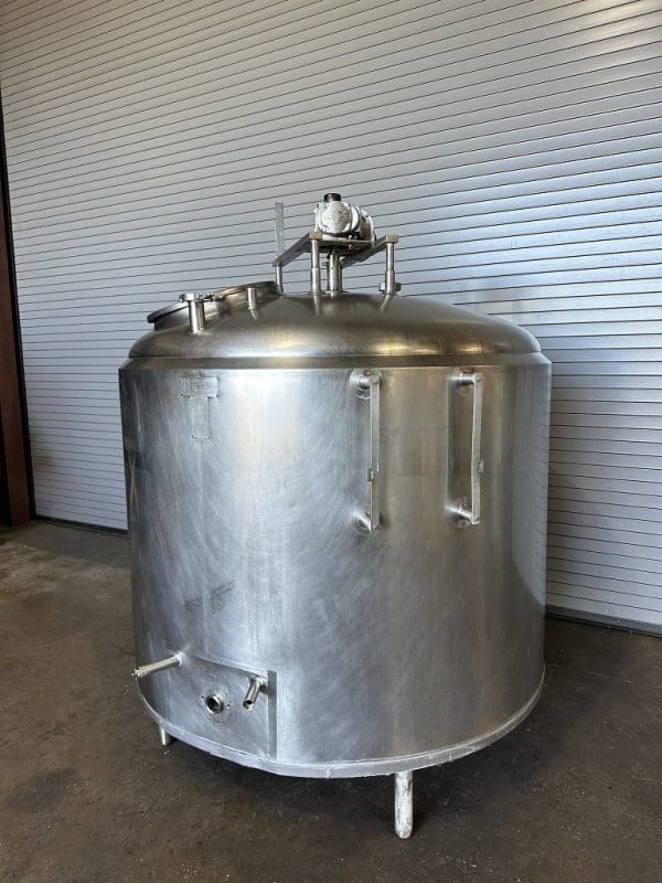 Crepaco 500 Gallon Stainless Jacketed Mix Tank, Serial #500661389