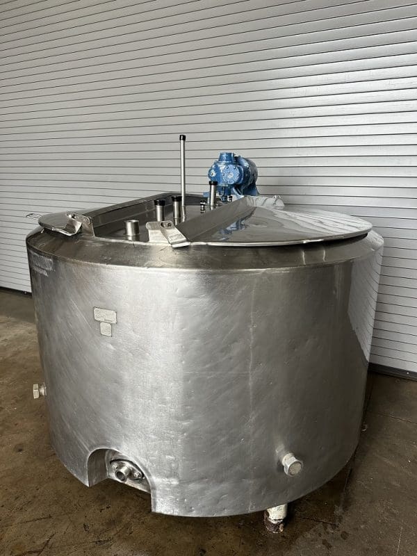 Crepaco 500 Gallon Stainless Jacketed Process Tank, Serial 7390