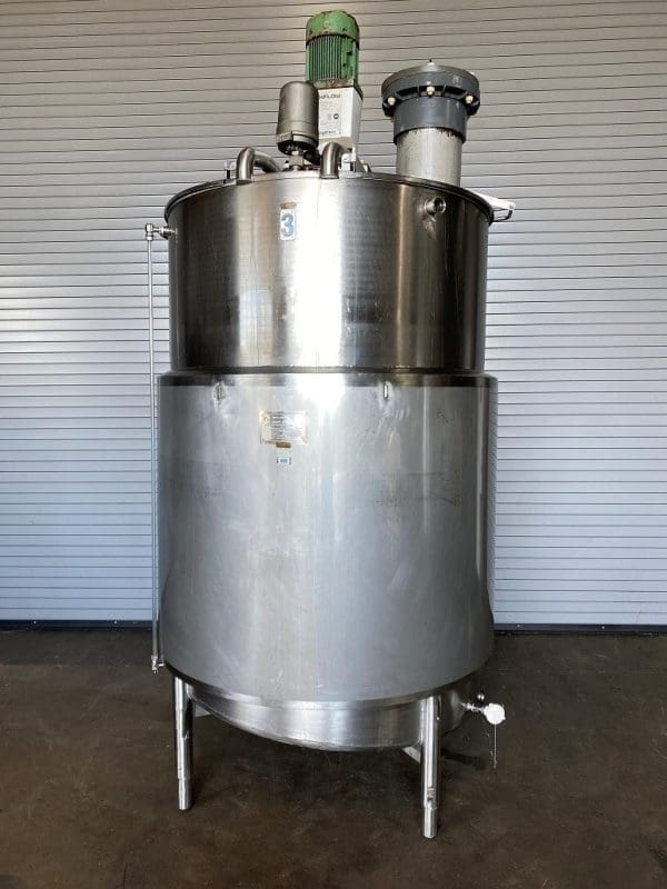 DCI 700 GALLON STAINLESS JACKETED PROCESS MIX TANK