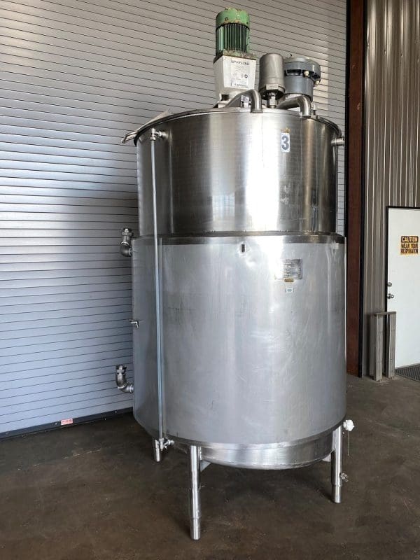 DCI 700 Gallon Stainless Jacketed Process Mix Tank, Serial #81-F-27687-A