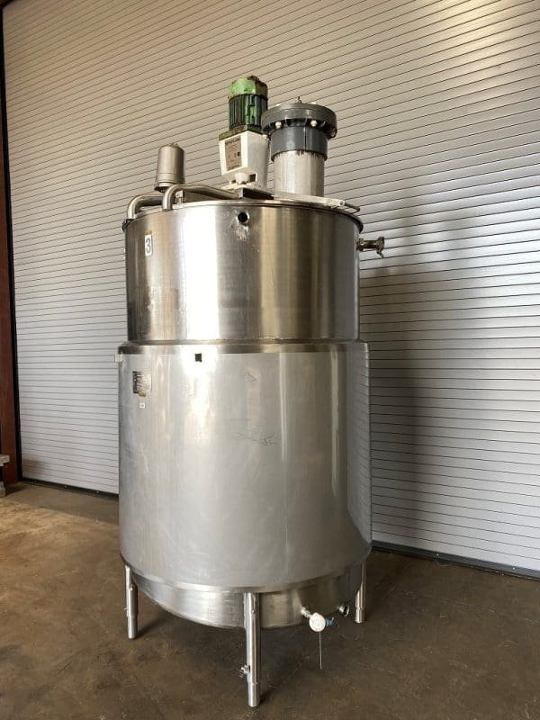 DCI 700 Gallon Stainless Jacketed Process Mix Tank, Serial #81-F-27687-A