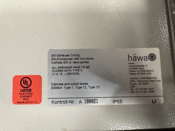 Haewa Electrical Cabinet 40x48x12