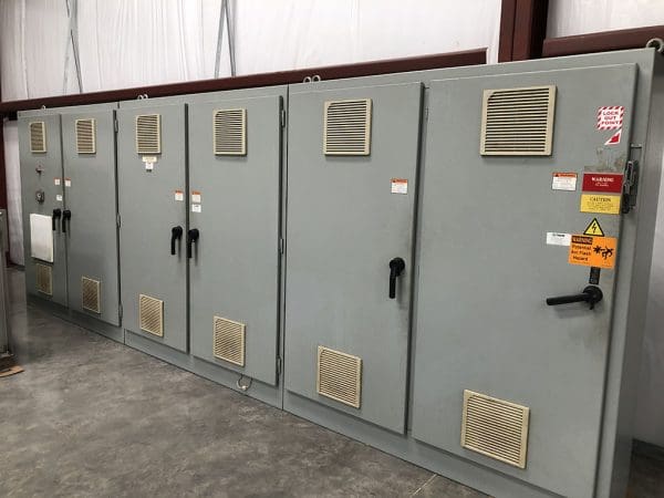 Hoffman 8 Door 350 Amp MCC Electrical Panel with 41 VFAC Speed Controllers, NO. E108468