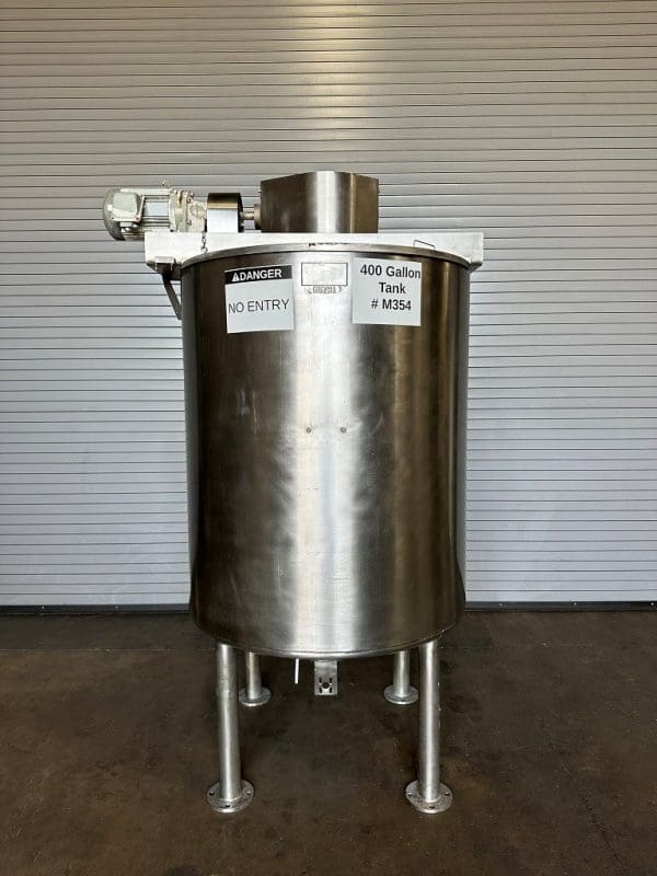 LEE 400 Gallon Dual Motion Stainless Jacketed Mix Tank, Serial #C6007J2