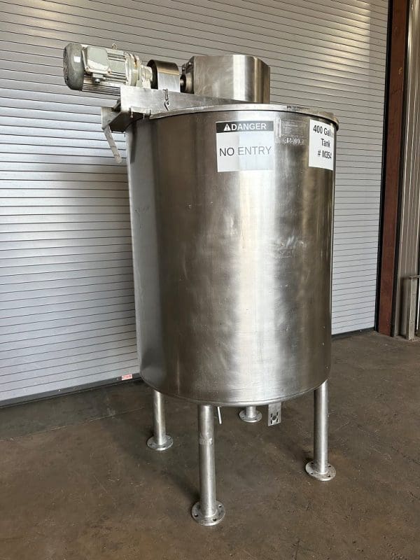 LEE 400 Gallon Dual Motion Stainless Jacketed Mix Tank, Serial #C6007J2