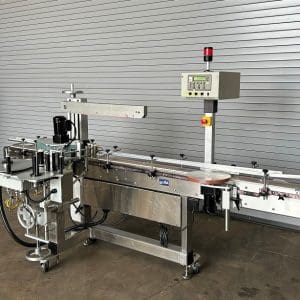 Quadrel Q60 Pressure Sensitive Wrap Around Labeler With Top Hold Down Serial Q601-018