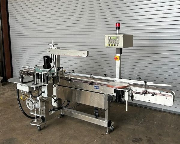 Quadrel Q60 Pressure Sensitive Wrap Around Labeler With Top Hold Down Serial Q601-018