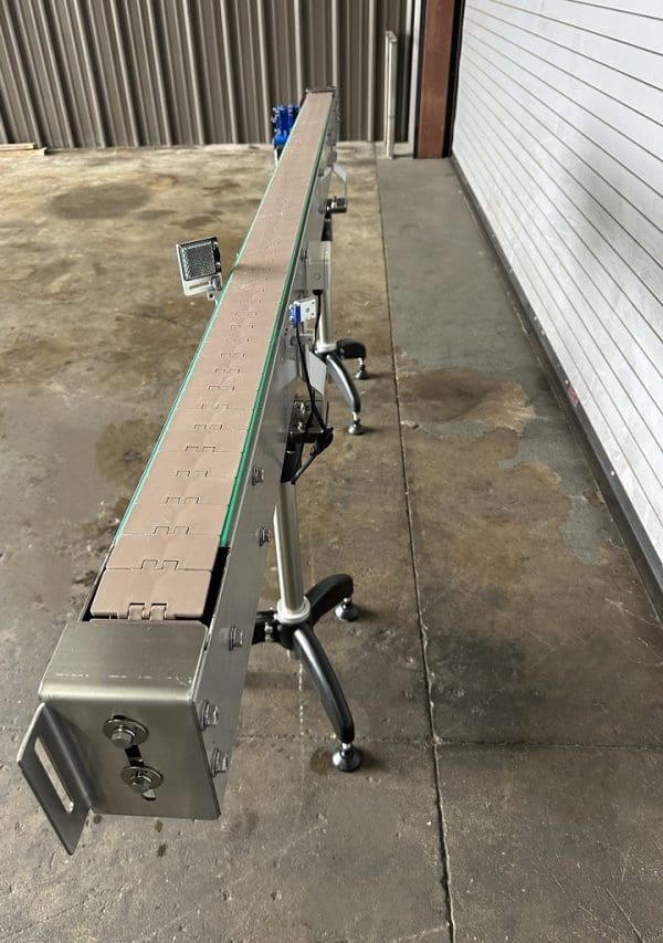 SK Pack 3.25in x 8' Stainless Bottle Conveyor, Serial #SK2015-208