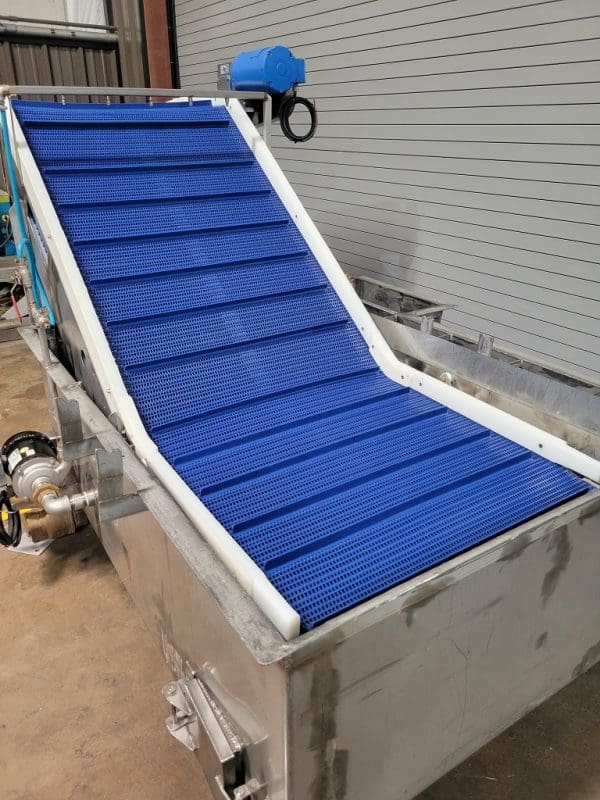 Conveyor 36in x 9' L SS Inclined Cleated Belt