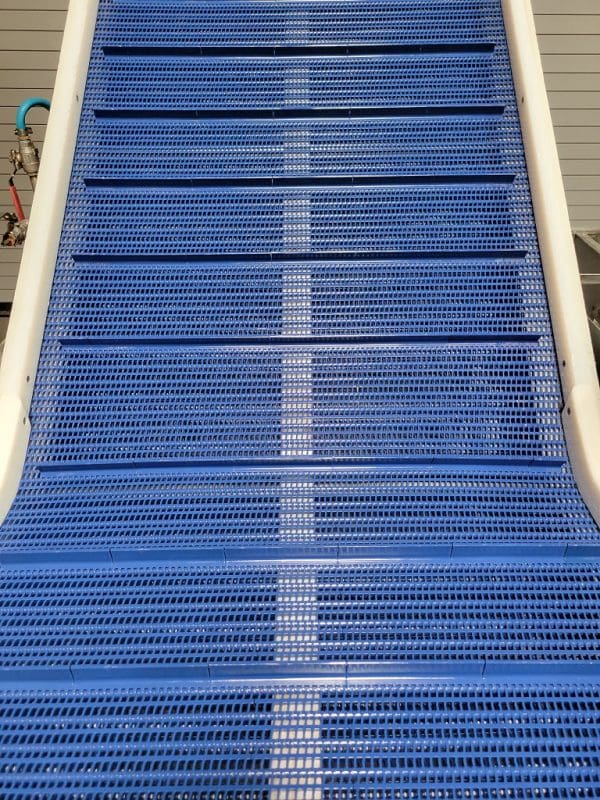 Conveyor 36in x 9' L SS Inclined Cleated Belt