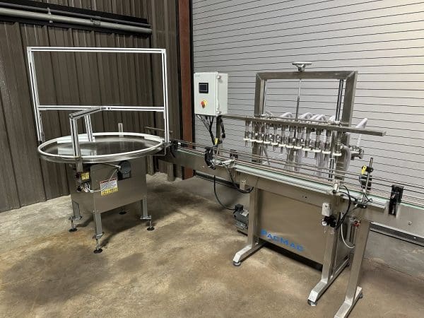 liquid bottle filler capper labeler, liquid bottle filling capping labeling line, used bottle filler, bottle capper, bottle labeler, complete bottle filling line