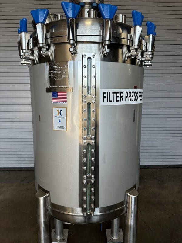 2018 Holloway Precision Stainless 200 Gallon Stainless Pressure Mixing Vessel Tank with Removable Top