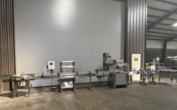 COMPLETE 8 VALVE LIQUID BOTTLE FILLING LINE