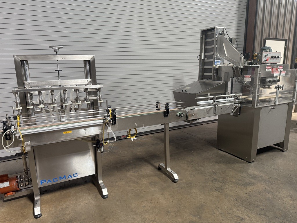 COMPLETE 8 VALVE LIQUID BOTTLE FILLING LINE
