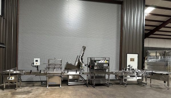 COMPLETE 12 VALVE LIQUID BOTTLE FILLING LINE