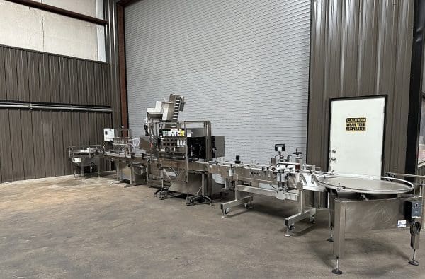 COMPLETE 12 VALVE LIQUID BOTTLE FILLING LINE