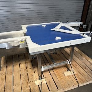 Dabrico 46in x 40in Stainless Reflow Surge Accumulation Feed Table, Serial #201909-4