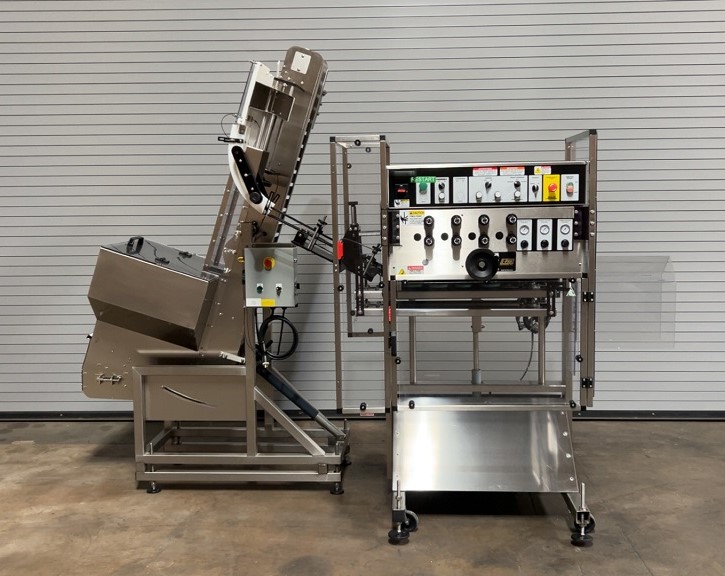 EPAK 8 Quill Inline Capper with Waterfall Elevator Sorter, Serial #0114-34876-216-007