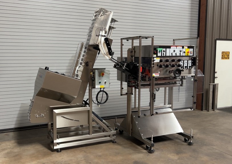 EPAK 8 Quill Inline Capper with Waterfall Elevator Sorter, Serial #0114-34876-216-007