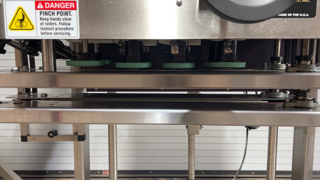 EPAK 8 Quill Inline Capper with Waterfall Elevator Sorter, Serial #0114-34876-216-007