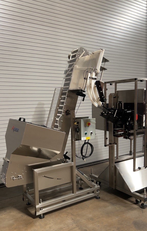 EPAK 8 Quill Inline Capper with Waterfall Elevator Sorter, Serial #0114-34876-216-007