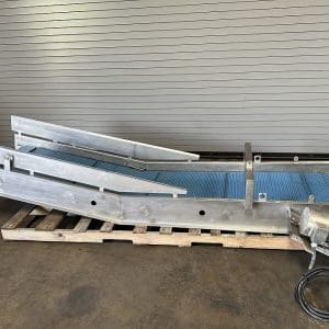 Conveyor 26in x 118in Stainless Incline Cleated Food Conveyor