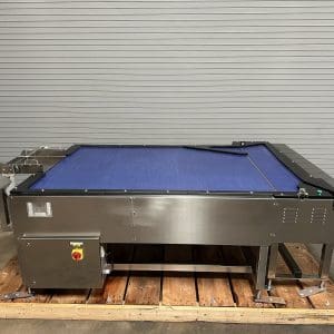 Pack Service 60in x 90in SS Reflow Buffer Surge Accumulation Table, Serial #L1050039