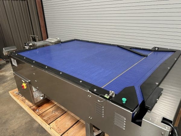 Pack Service 60in x 90in SS Reflow Buffer Surge Accumulation Table, Serial #L1050039