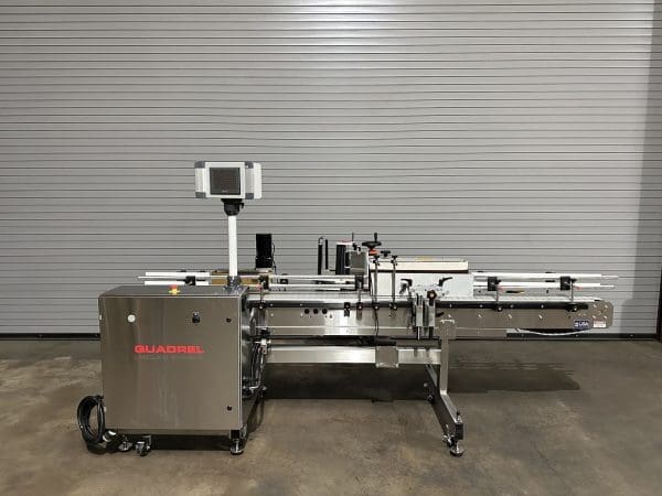 Quadrel Techline Wrap Bottle Labeler, Serial #83346-100