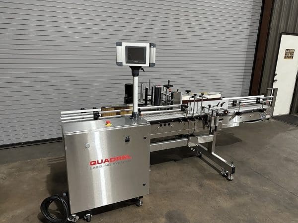 Quadrel Techline Wrap Bottle Labeler, Serial #83346-100