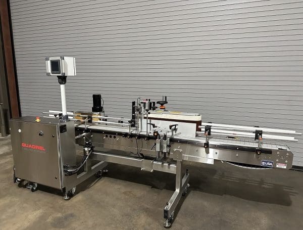 Quadrel Techline Wrap Bottle Labeler, Serial #83346-100