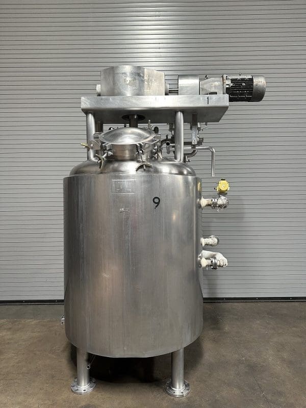 LEE 2014 LEE 400 Gallon Dual Motion 316L Stainless Jacketed Kettle, Process Mix TankGallon Dual Motion Stainless Jacketed Kettle, Mix Tank, Serial #82182-1 (1)