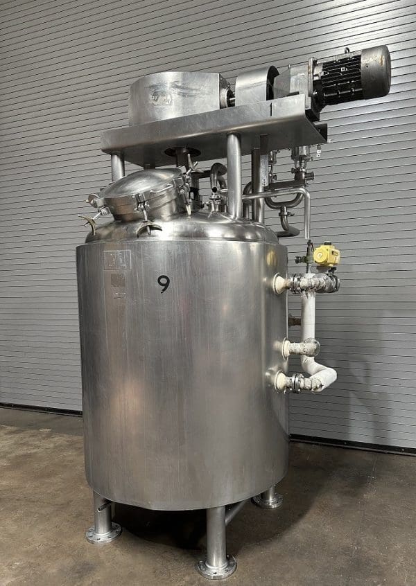 LEE 2014 LEE 400 Gallon Dual Motion 316L Stainless Jacketed Kettle, Process Mix TankGallon Dual Motion Stainless Jacketed Kettle, Mix Tank, Serial #82182-1 (1)