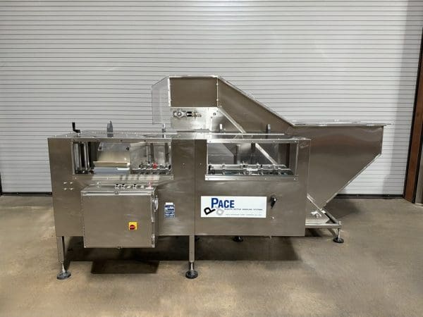 Pace M400 Empty Bottle Unscrambler With 50 Cu. FT. SS Elevator Hopper Serial #1165