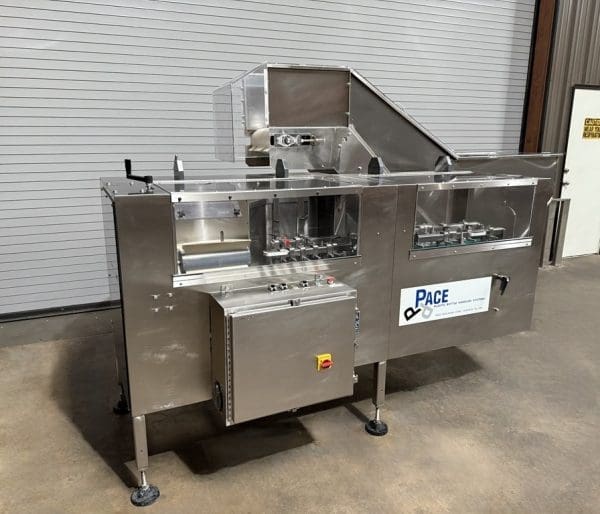 Pace M400 Empty Bottle Unscrambler With 50 Cu. FT. SS Elevator Hopper Serial #1165