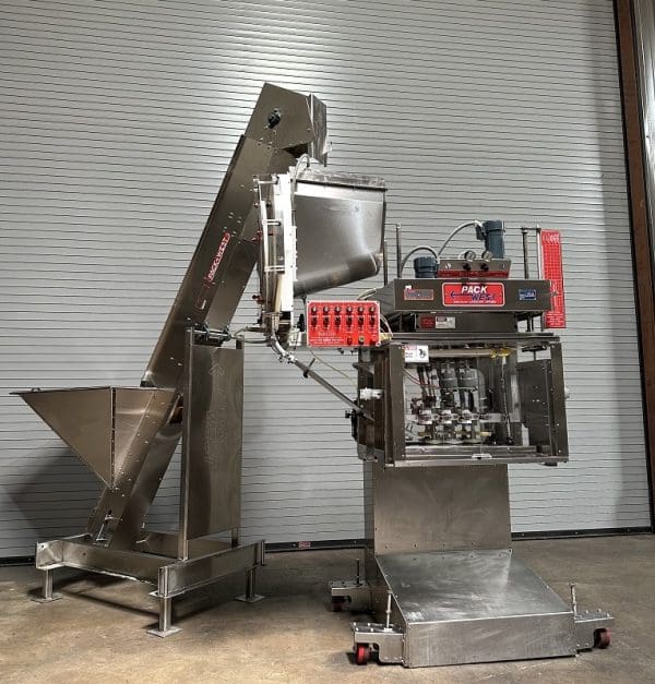 Pack West 6 Quill Inline Capper with Elevator, Serial #C-S-AC-LC-LR-A1477