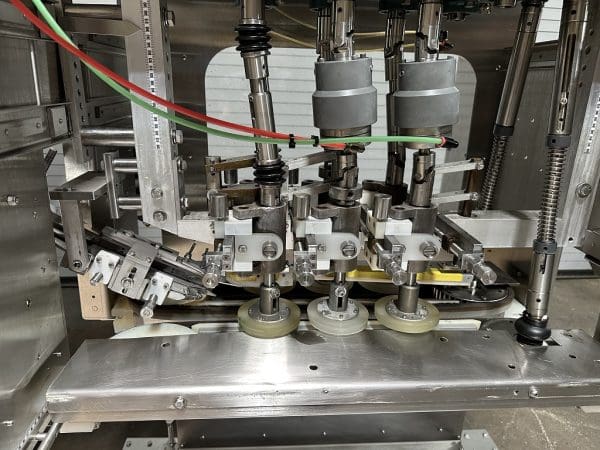 Pack West 6 Quill Inline Capper with Elevator, Serial #C-S-AC-LC-LR-A1477