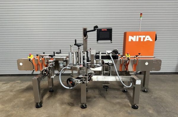 NITA XP100 Inline Wrap Around Bottle Labeler, Serial #1624-01-04