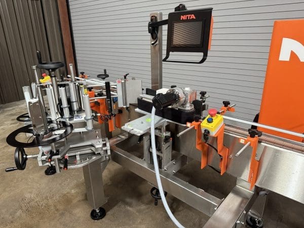 NITA XP100 Inline Wrap Around Bottle Labeler, Serial #1624-01-04