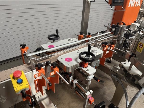 NITA XP100 Inline Wrap Around Bottle Labeler, Serial #1624-01-04