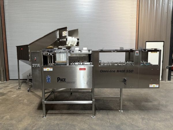 Pace M400 Bottle Unscrambler With 75 Cu. FT. SS Elevator Hopper Serial #2762