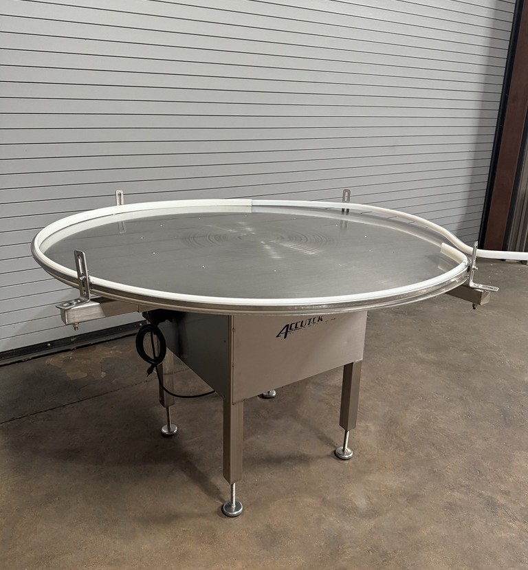 Accutek 60in Stainless Rotary Accumulator Table, Serial #A-17L07-1804