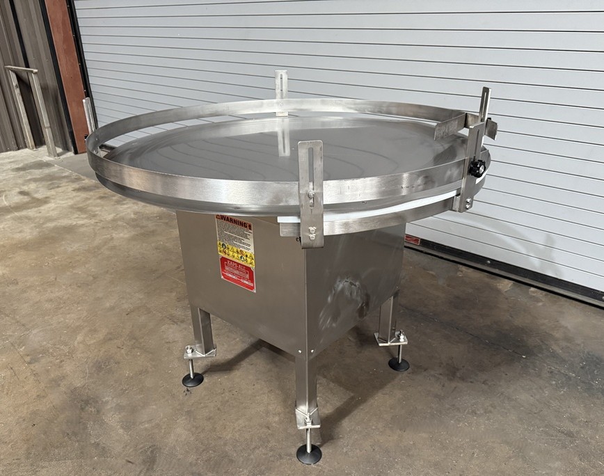 KAPS ALL 48" STAINLESS ROTARY ACCUMULATION FEED PACK OFF ACCUMULATOR TABLE