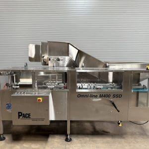 Pace M400 SSD Empty Bottle Unscrambler With 75 Cu. FT SS Elevator Hopper Serial #1526