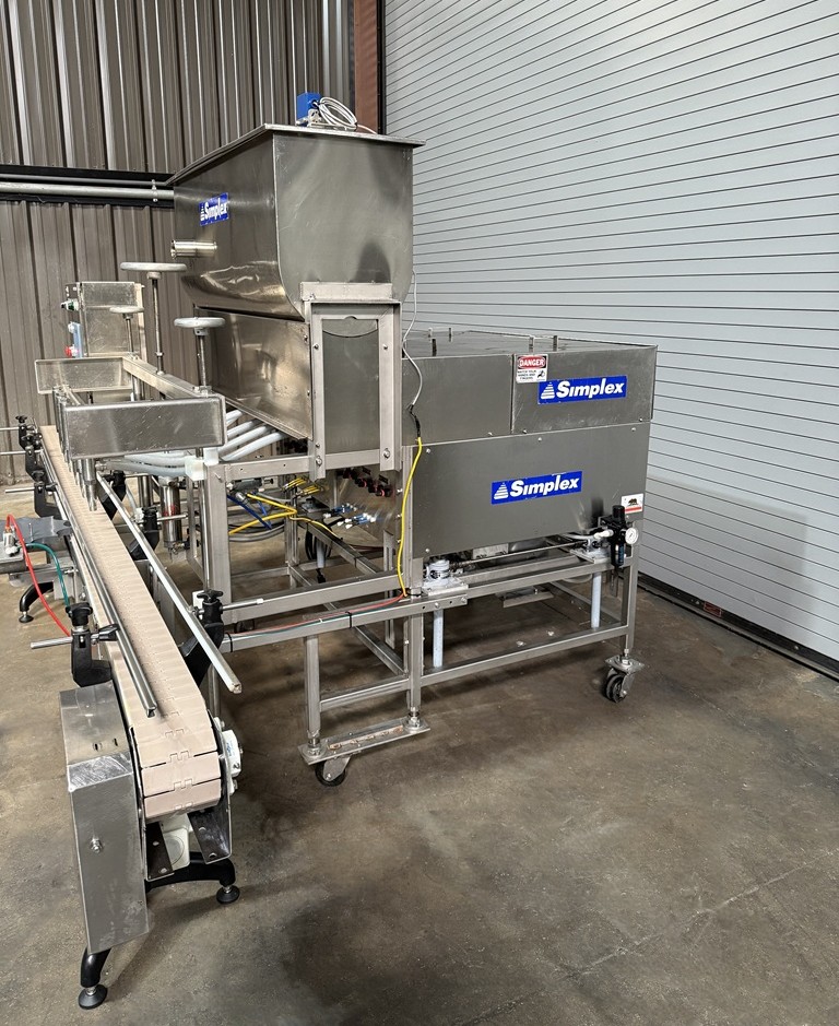 Simplex V600 Volumetric 6 Head Inline Piston Filler, Serial #7676