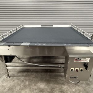 Laughlin 6’ x 6’ Long Stainless Bi-Directional Reflow, Accumulation, Feed Table