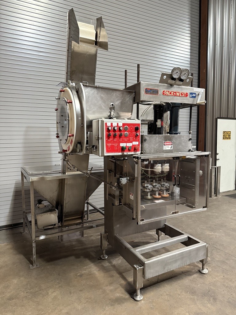 Pack West A120 Inline 6 Quill Capper, Serial #C6ACRLR0446