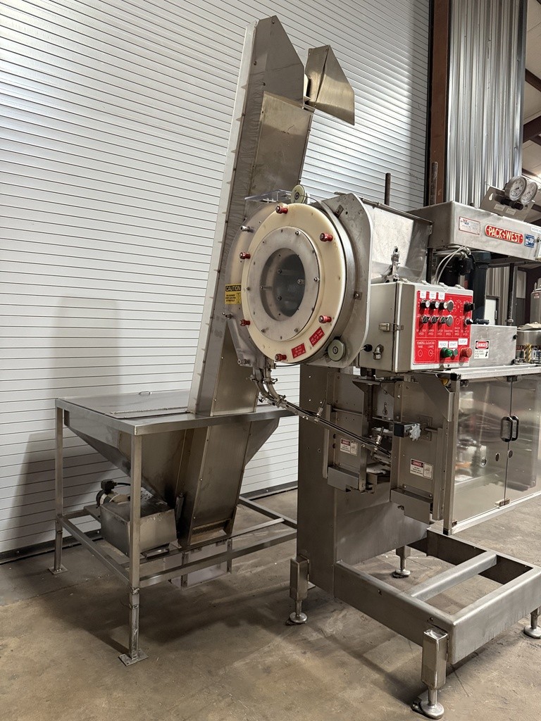 Pack West A120 Inline 6 Quill Capper, Serial #C6ACRLR0446